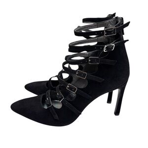 Stewart Weizmann Hottamale Strappy Black Heels Sz 5